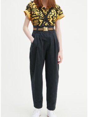 Levi’s X Stranger Things Front Flap Jeans Sz 30 Black Eleven Pants Pleated Front